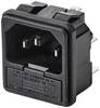 TRU COMPONENTS TC-10088372 Connectique pour appareils réfrigérants C14 embase mâle verticale Nombre total de pôles: 3 10 A noir 1 pc(s)