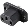 TRU COMPONENTS TC-10088408 Connectique pour appareils réfrigérants C13 embase femelle, verticale Nombre total de pôles: 3 10 A noir 1 pc(s)