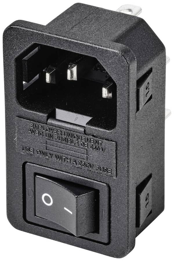 TRU COMPONENTS TC-10088420 Connectique pour appareils réfrigérants C14 embase mâle verticale Nombre total de pôles: 3 10 A noir 1 pc(s)