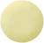 Un grand cercle jaune, rond et lisse sur un fond blanc.