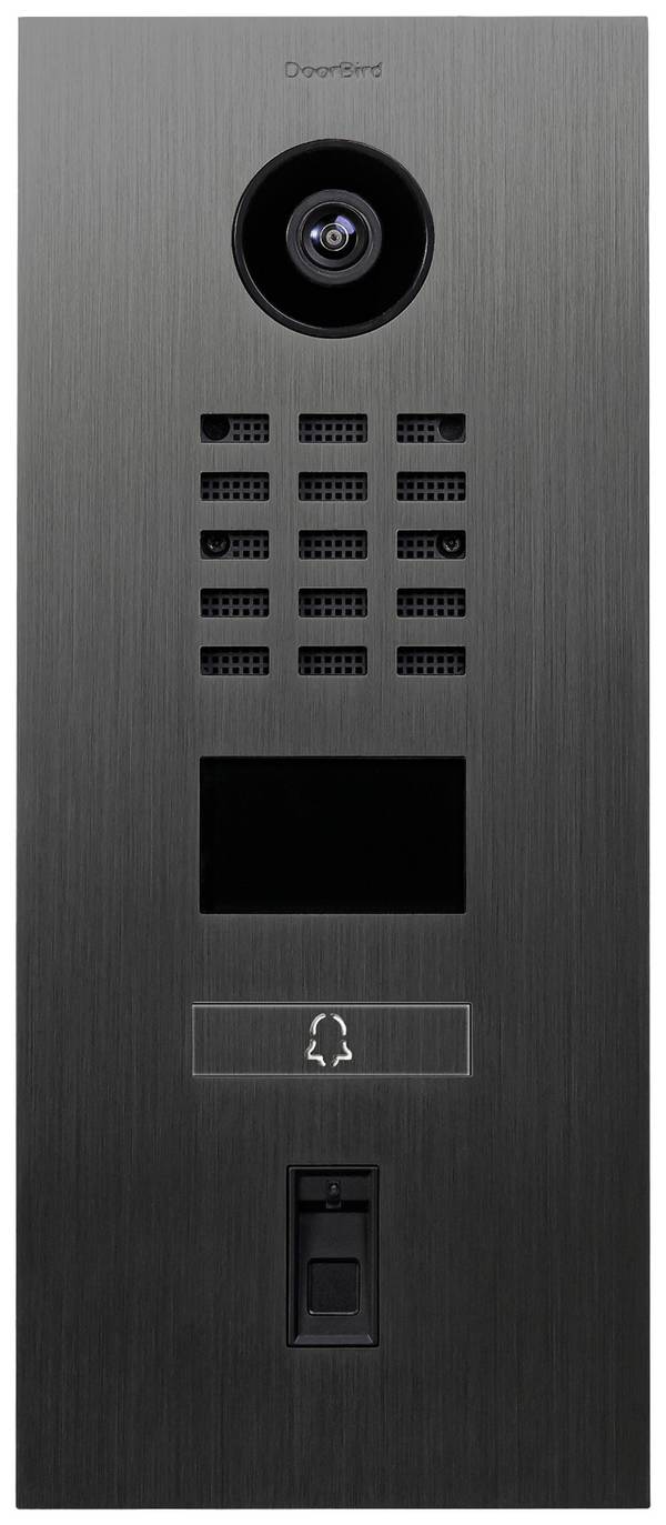 DoorBird D2101FV Fingerprint 50 Interphone vidéo IP Ethernet Station extérieure acier inoxydable V2A (brossé), Titane
