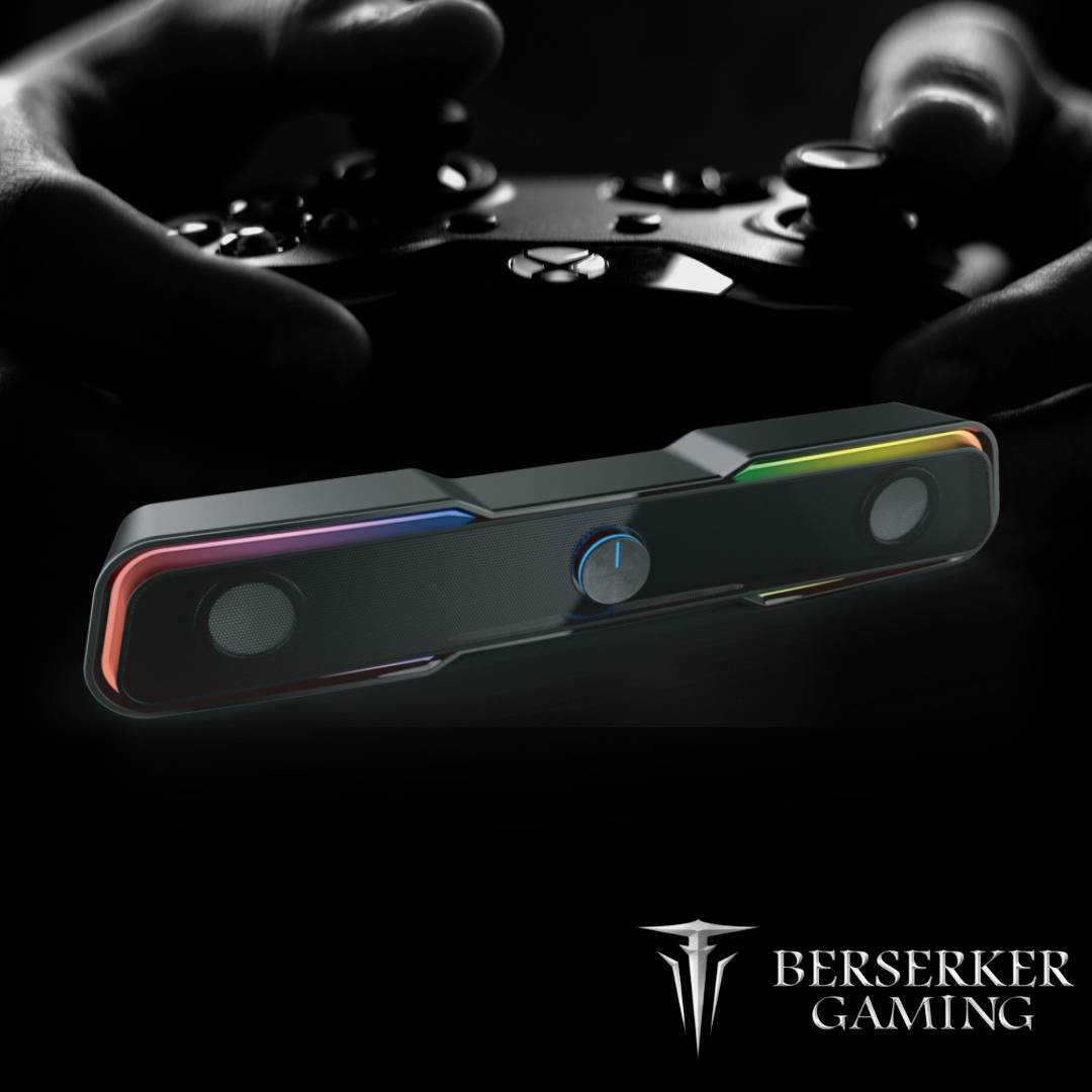 Berserker Gaming Soundbar 2.0 Enceintes PC filaire 6 W noir-4