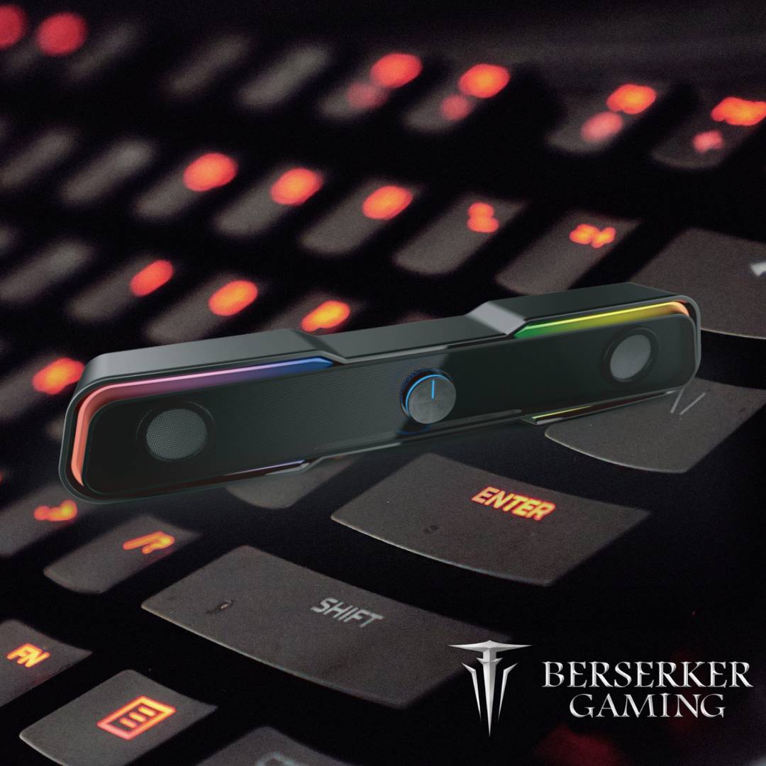 Berserker Gaming Soundbar 2.0 Enceintes PC filaire 6 W noir-5