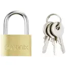Sygonix SY-5045282 Cadenas 24.7 mm fermeture partiellement identique or-jaune avec serrure à clé