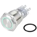 TRU COMPONENTS TC-10090984 LAS1-AGQ-22ZE/B/24V/S Bouton-poussoir antivandalisme 250 V/AC 3 A 2 x On/On à accrochage bleu