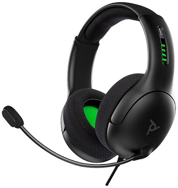 PDP 048-124-EU-BK Micro-casque supra-auriculaire filaire Stereo noir Suppression du bruit du microphone, Noise Cancelling mise en sourdine du microphone Gaming