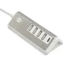 Brennenstuhl Brennenstuhl 1508230, Indoor, AC, 4,2 A, 1,5 m, Edelstahl, Weiß Chargeur USB 20 W 4x USB-A, 1x USB-C® Power