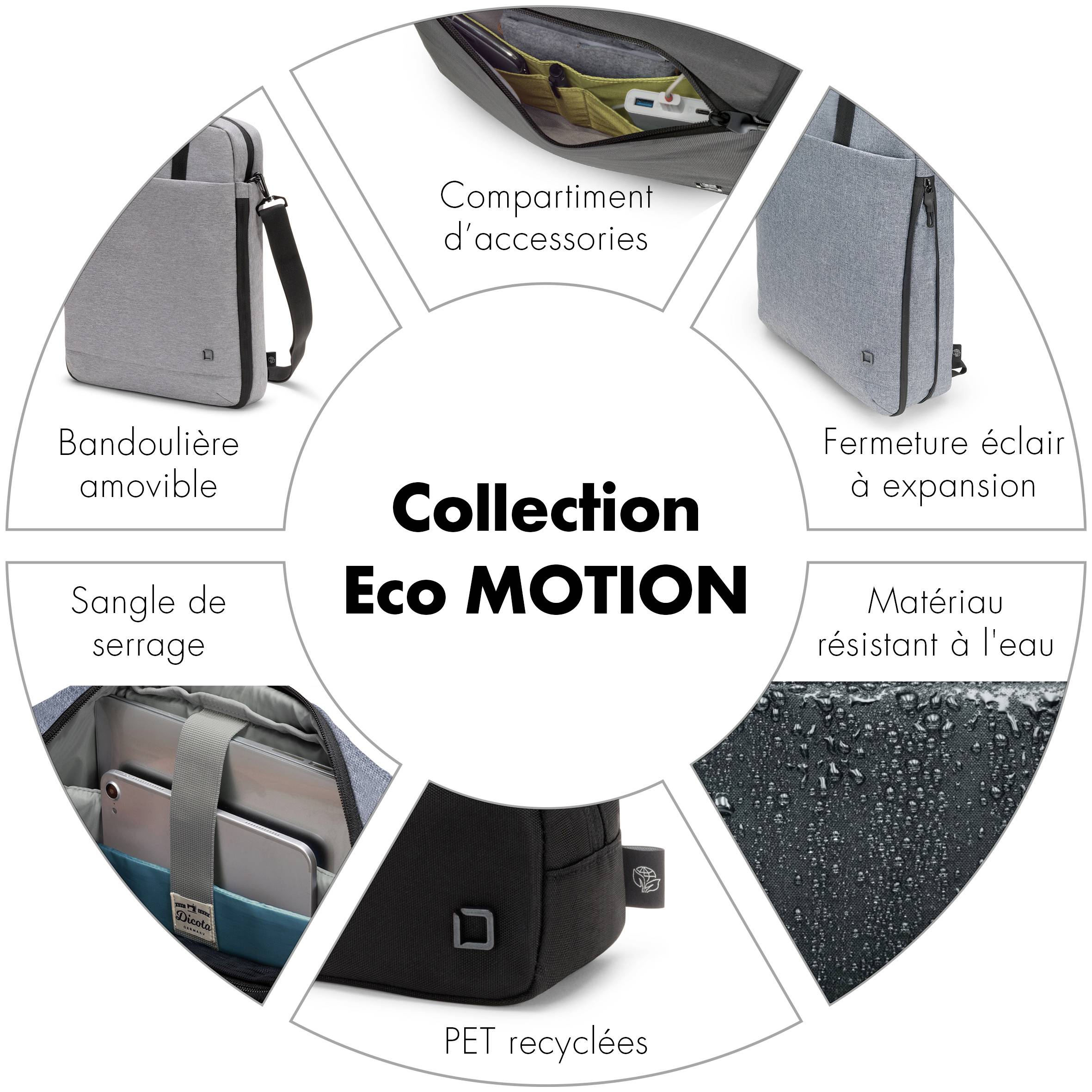 Dicota Sacoche Slim Eco MOTION Dimension maximale: 33,8 cm (13,3") noir-14