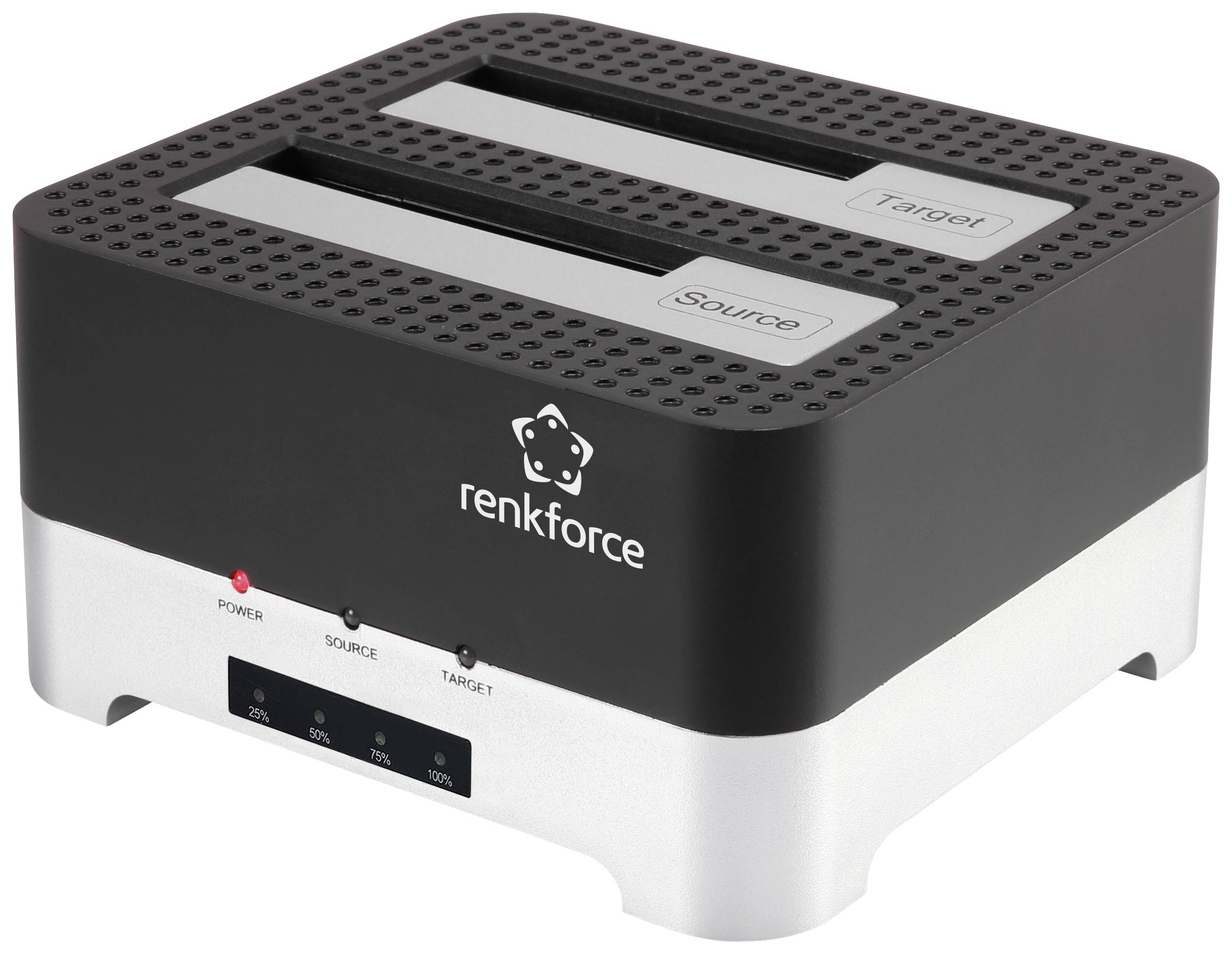 Renkforce RF-DOCKING-02 USB 3.0 SATA 6 Gb/s 2 ports avec fonction clonage