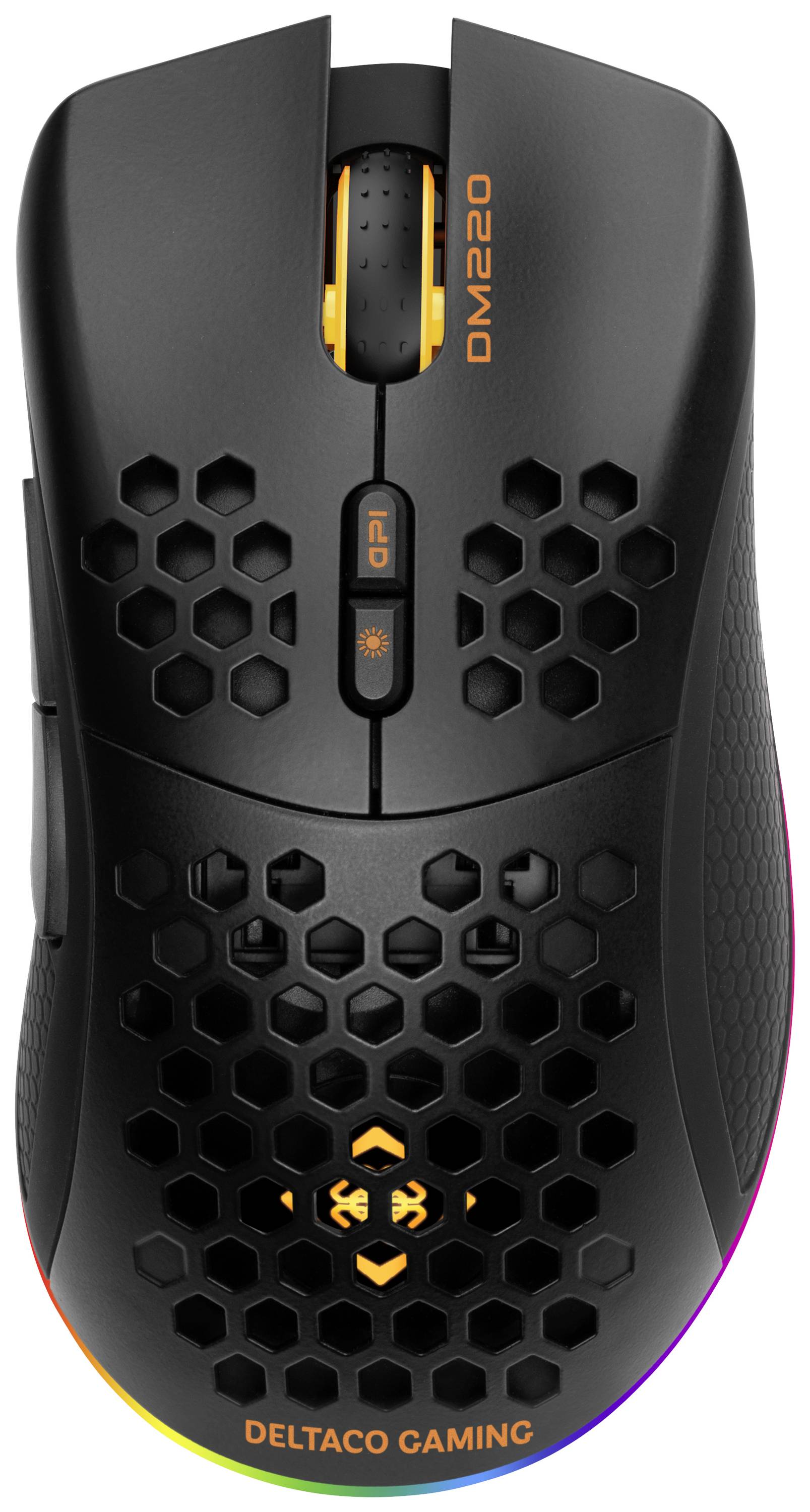 Deltaco Gaming GAM-120, Droitier, Optique, RF Wireless + Bluetooth + USB Type-A, 4800 DPI, 1 ms, Noir-3