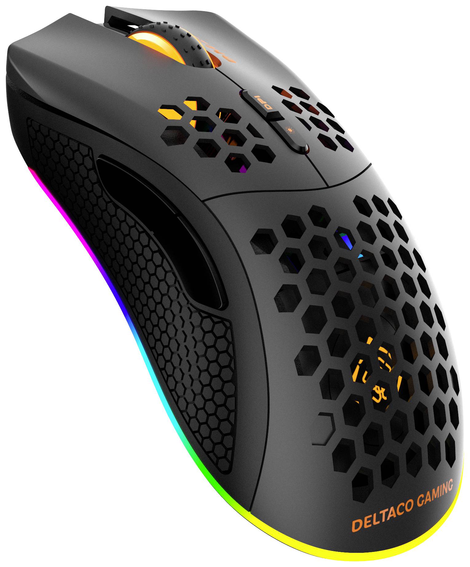 Deltaco Gaming GAM-120, Droitier, Optique, RF Wireless + Bluetooth + USB Type-A, 4800 DPI, 1 ms, Noir-4