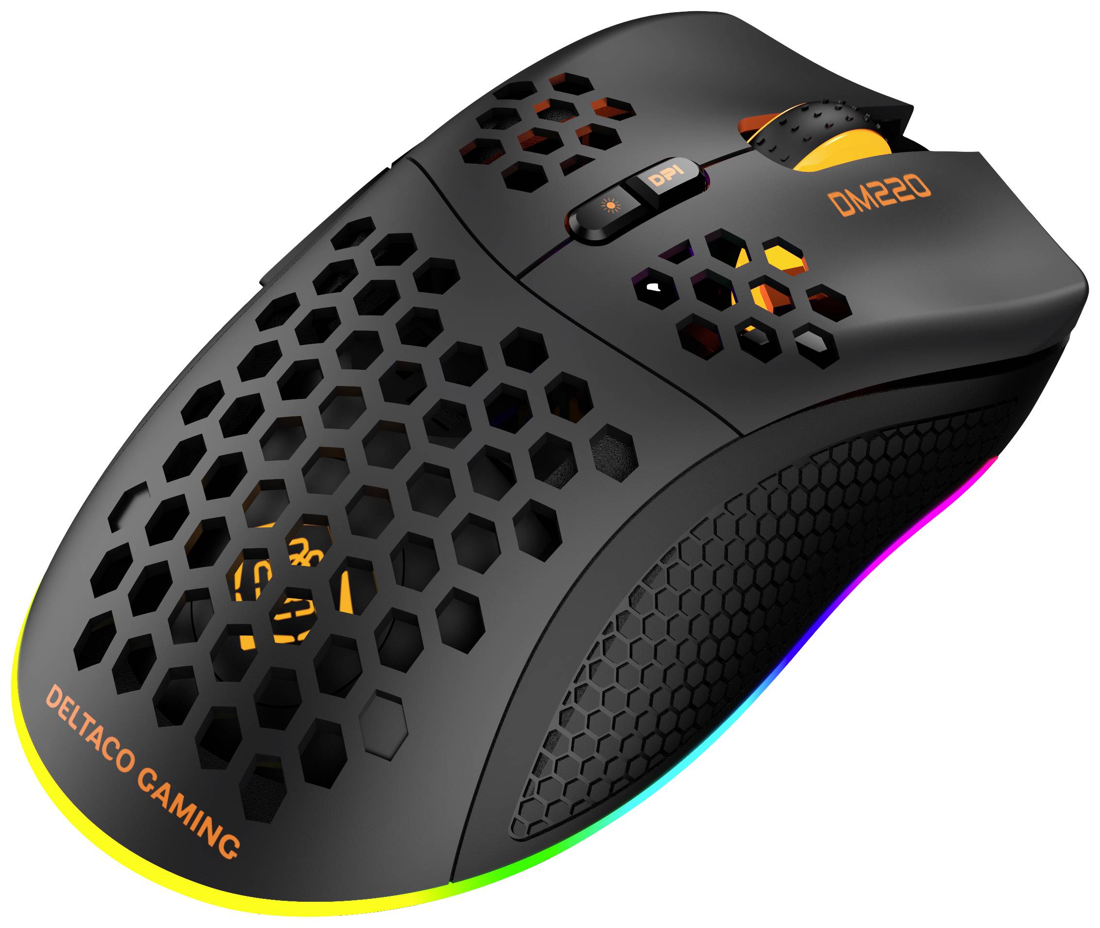 Deltaco Gaming GAM-120, Droitier, Optique, RF Wireless + Bluetooth + USB Type-A, 4800 DPI, 1 ms, Noir-5