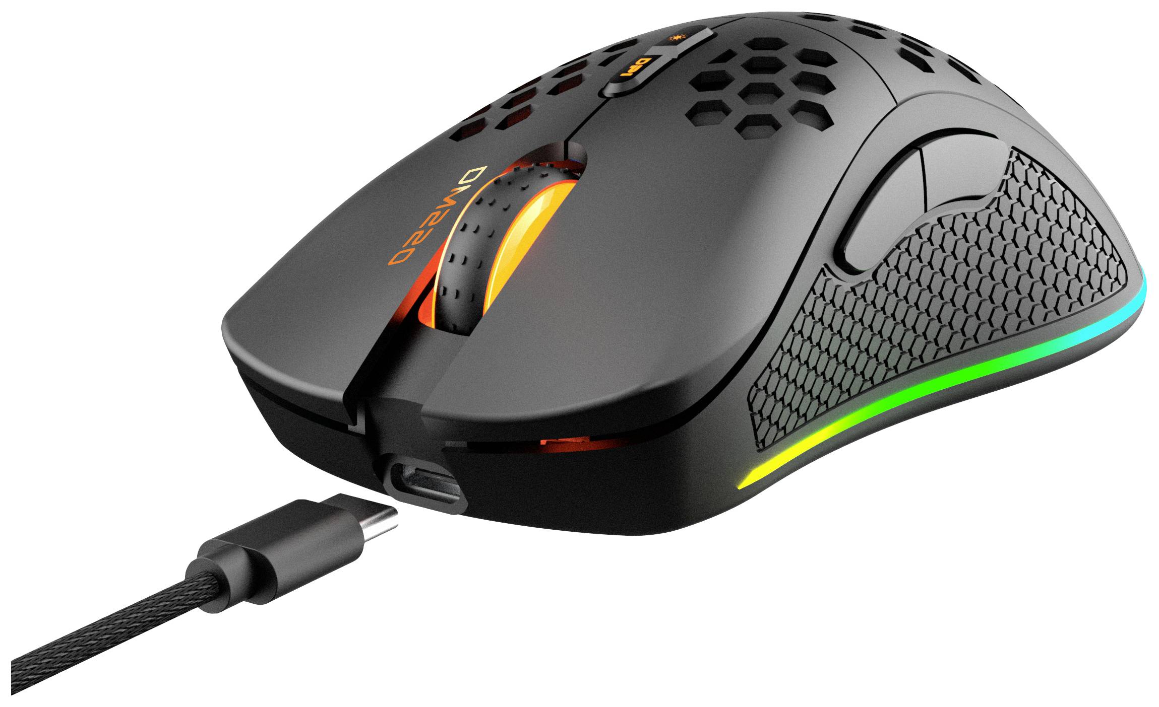 Deltaco Gaming GAM-120, Droitier, Optique, RF Wireless + Bluetooth + USB Type-A, 4800 DPI, 1 ms, Noir-6