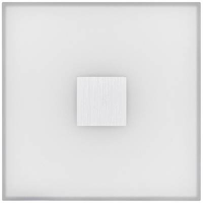 Art minimaliste carré, avec un petit carré central dans une couleur claire sur un fond légèrement gris plus grand.