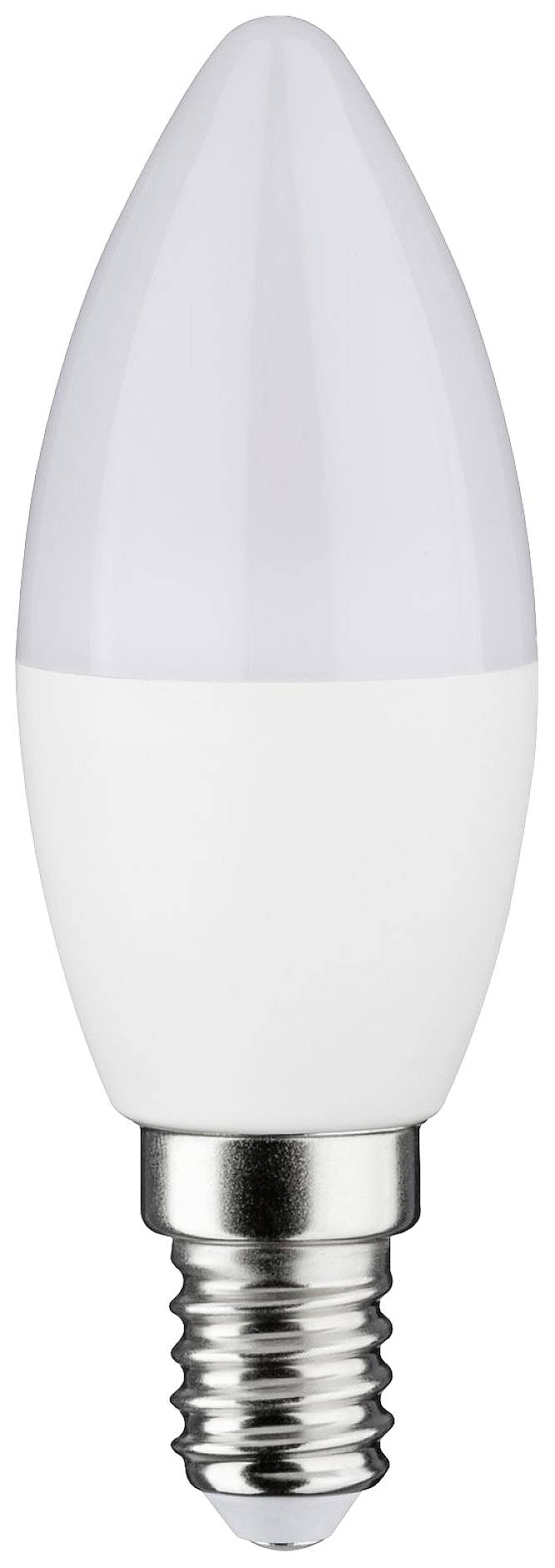 Une lampe LED économe en énergie en forme de bougie avec un culot à vis. Elle est blanche et couramment utilisée dans les supports d'éclairage.