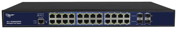 Allnet A194025 ALL-SG8626PM Switch réseau 24+4 ports 52 GBit/s fonction PoE
