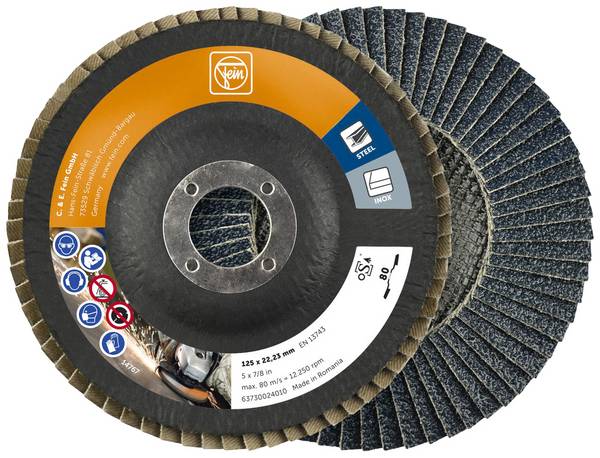 Fein 63730024010 Disque à surfacer à lamelles Diamètre 125 mm Grain=80 10 pc(s)
