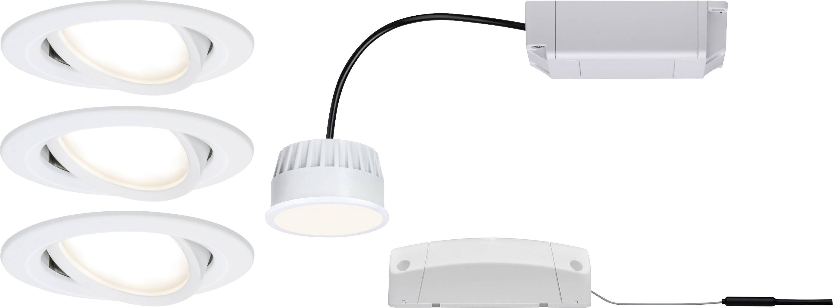 Paulmann Nova Spot encastrable jeu de 3 LED LED blanc mat