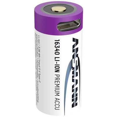 Ansmann 16340, Micro-USB Pile rechargeable spéciale 16340 Li-Ion
