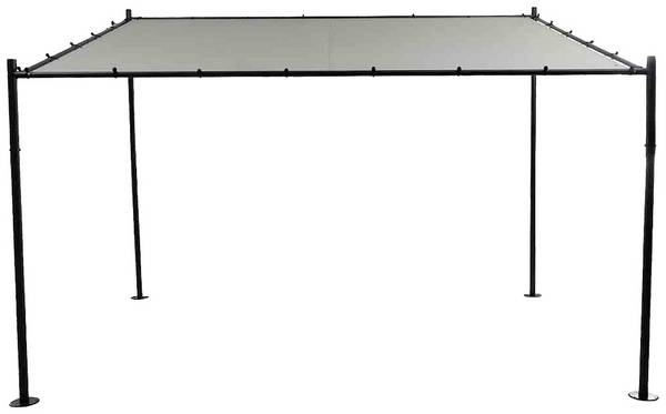 Siena Garden J04536 Support en acier Levino pavillon 300x400 cm, anthracite, housse en polyester, 250g/m2, gris clair