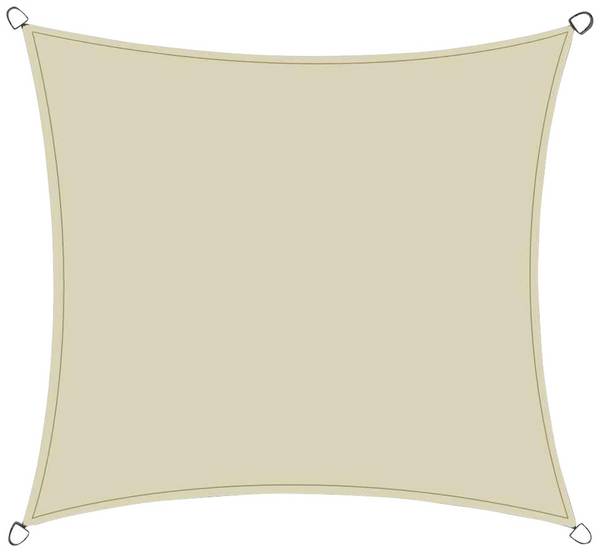 Siena Garden B508-04-36 Gel solaire Solino Carré 3x3 m, écru