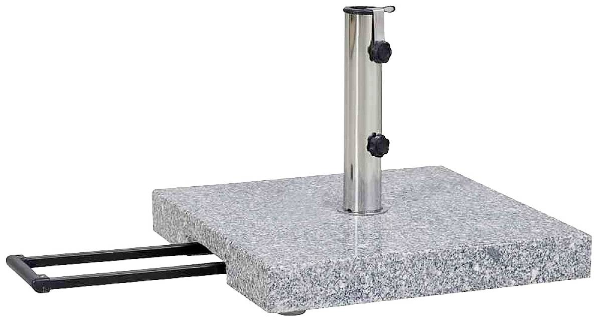 Siena Garden 431526 Granitständer Trolley Eckig 45kg, (LxBxH) 50x50x9 cm
