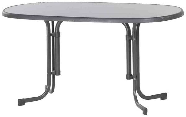 Sieger 252/G Table pliante pour le boulevard Mecalit 140 x 90 x 72 cm, gris fer