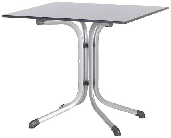 Sieger 3130-50 Table pliante Bouelvard vivodur 80 x 80 cm, aspect graphite/ardoise anthracite