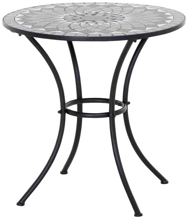Siena Garden J53788 Table como rond Ø 70 cm en acier avec mosaïque