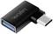 Adaptateur noir USB-C vers USB-A avec garniture intérieure bleue et inscription 'LogiLink', illustrant la conversion des types de connecteurs.