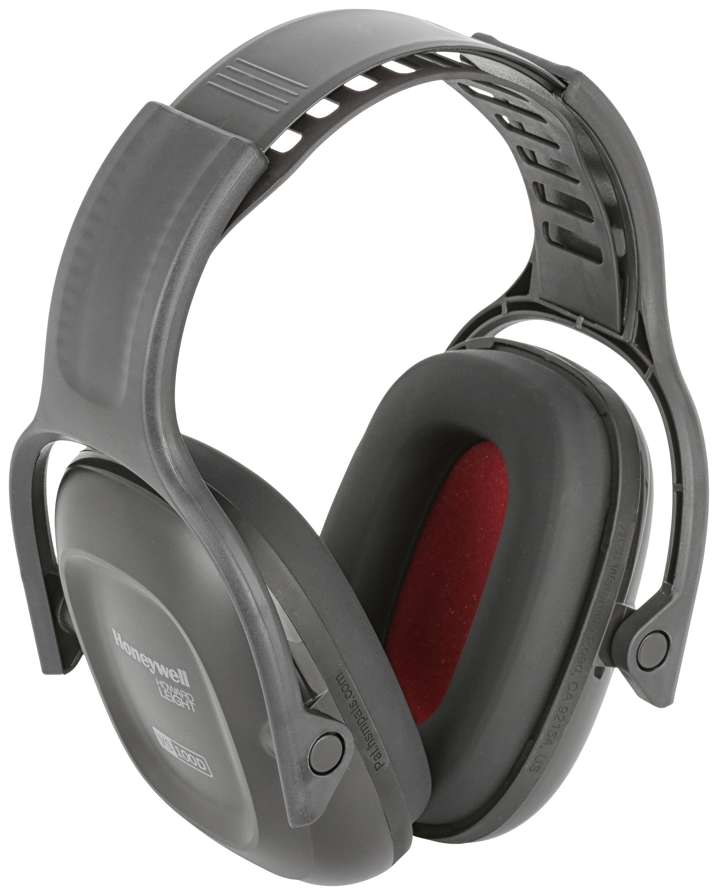 Protège-oreilles de couleur sombre avec des coussins auriculaires rembourrés et une arceau réglable, adaptés aux environnements bruyants.