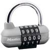 Master Lock P22164 Cadenas 64 mm fermeture universelle argent, noir avec serrure à combinaison