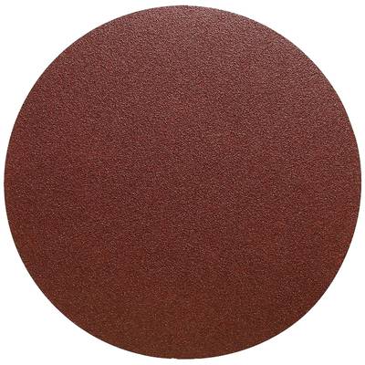 Un disque de ponçage rond, rouge, à grain grossier sur un fond blanc. Principalement utilisé dans des applications artisanales pour le ponçage.
