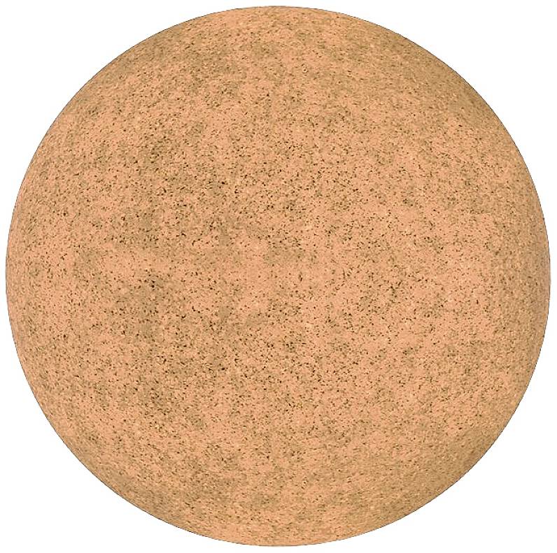 L'illustration montre une sphère texturée dans une couleur terreuse uniforme, qui évoque la surface d'une planète. Aucun texte n'est présent.
