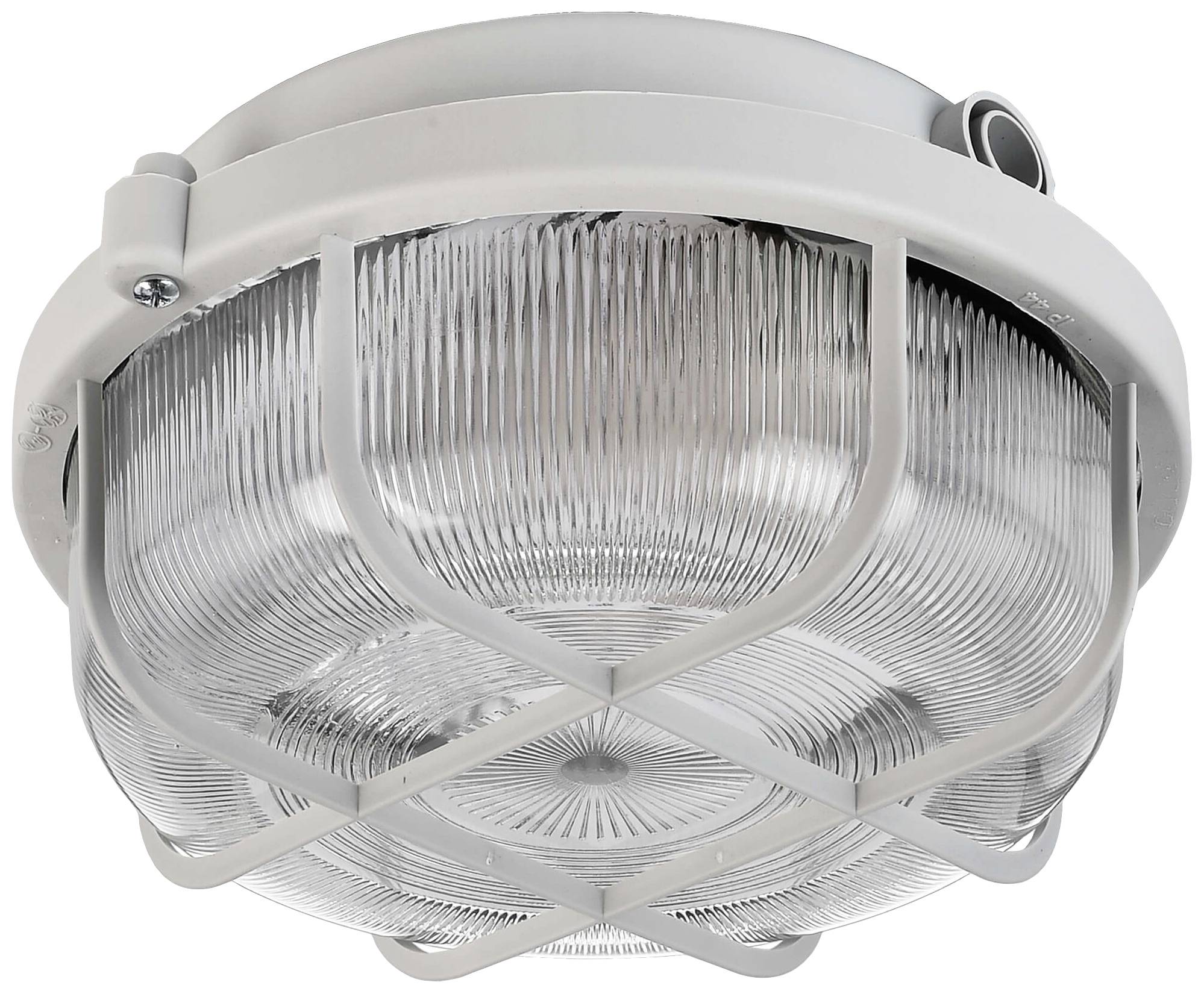 Deko Light Syrma Rund Grau 401016 Plafonnier extérieur, Applique extérieure E27 gris