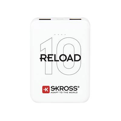 Skross Reload 10 Powerbank (batterie supplémentaire) 10000 mAh Li-Ion blanc affichage du statut-0