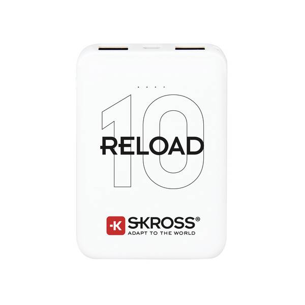 Skross Reload 10 Powerbank (batterie supplémentaire) 10000 mAh Li-Ion blanc affichage du statut