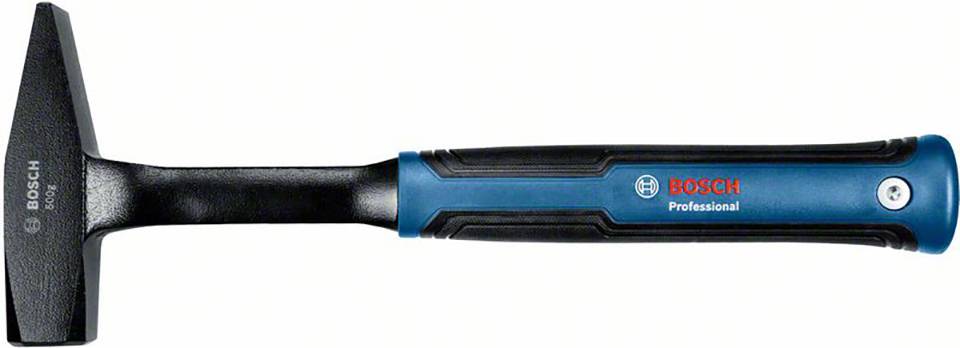 Un marteau noir de Bosch avec une poignée bleu-noir, adapté aux applications professionnelles.