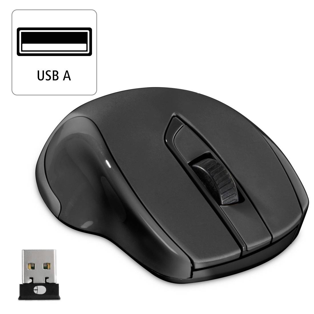 Hama MW-800 V2 Souris ergonomique radio laser noir 7 Boutons 3200 dpi ergonomique-5
