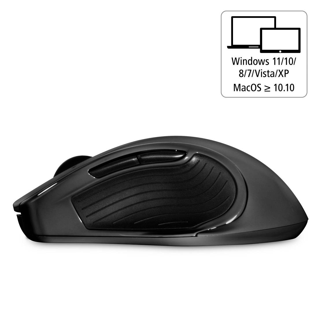 Hama MW-800 V2 Souris ergonomique radio laser noir 7 Boutons 3200 dpi ergonomique-6