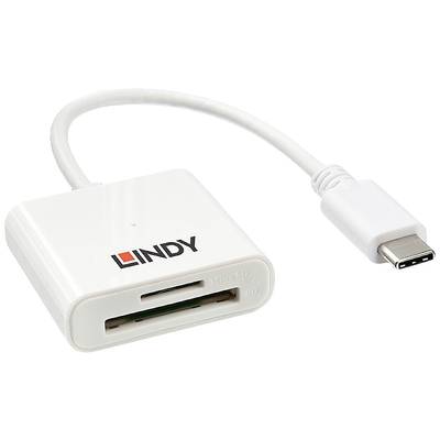 LINDY 43185 Lecteur de carte mémoire externe microSD, SD, USB-C® USB 3.2  (Gen 1) blanc - Conrad Electronic France