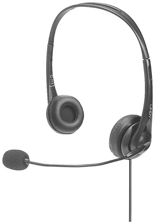 LINDY Lindy - Headset - On-Ear - kabelgebunden - USB Micro-casque supra-auriculaire filaire Stereo noir volume réglable, mise en sourdine du microphone ordinateur
