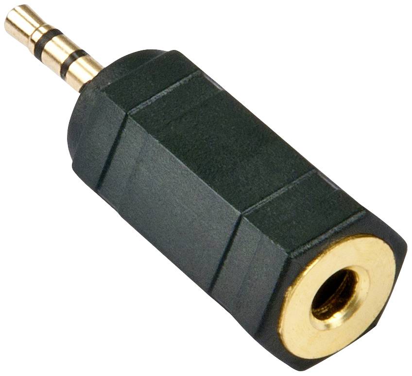 LINDY 35622 35622 Jack audio Adaptateur [1x Jack mâle 2.5 mm - 1x Jack femelle 3.5 mm] noir-0