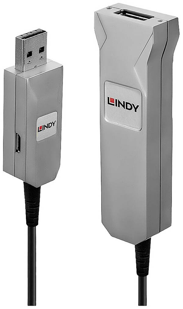 LINDY Câble USB USB 3.2 Gen1 (USB 3.0) USB-A mâle, USB-A femelle 50.00 m noir, gris 42701