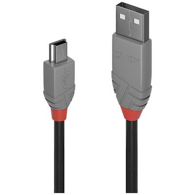 Un câble USB gris avec une fiche USB-A et une fiche micro-USB. La fiche présente un marquage rouge.