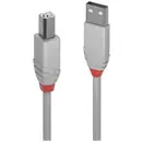 LINDY Câble USB USB 2.0 USB-A mâle, USB-B mâle 3.00 m gris étamé 36684