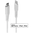 LINDY Câble USB USB 2.0 Connecteur Lightning , USB-C® mâle 1.00 m blanc blindé 31316