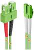 LINDY 46322 fibre optique FO Câble de raccordement 3.00 m vert [1x LC mâle - 1x SC mâle] 50/125 µ Multimode OM5