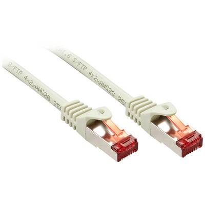 Deux câbles Ethernet blancs avec des connecteurs métalliques et des embouts en plastique rouge. Ils sont conçus pour la transmission de données dans les réseaux informatiques.