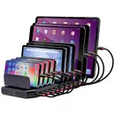 LINDY 96W 10 Port USB Charge Station Système de charge et de rangement station Smartphone, Tablette câblé pour USB type